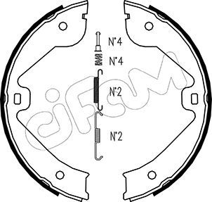 CIFAM 153-244K Brake Shoe Set, parking brake