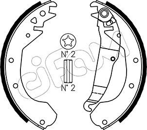 CIFAM 153-306 Brake Shoe Set