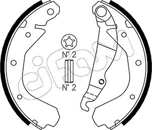 CIFAM 153-307 Brake Shoe Set