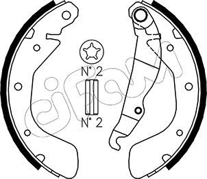 CIFAM 153-308 Brake Shoe Set