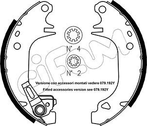 CIFAM 153-320Y Brake Shoe Set