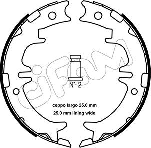 Brake Shoe Set, parking brake CIFAM 153-439