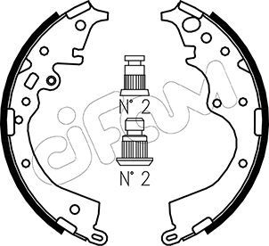 CIFAM 153-452 Brake Shoe Set