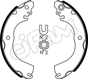 CIFAM 153-509 Brake Shoe Set