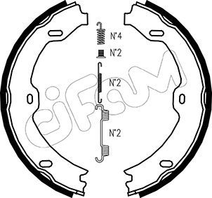 Brake Shoe Set, parking brake CIFAM 153-243K