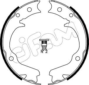 Brake Shoe Set, parking brake CIFAM 153-386