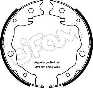 Brake Shoe Set, parking brake CIFAM 153-450