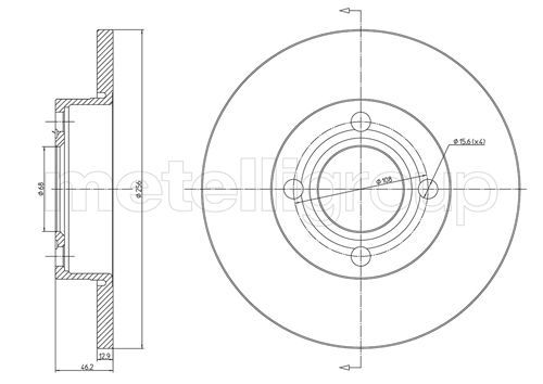 CIFAM 800-062 Brake Disc