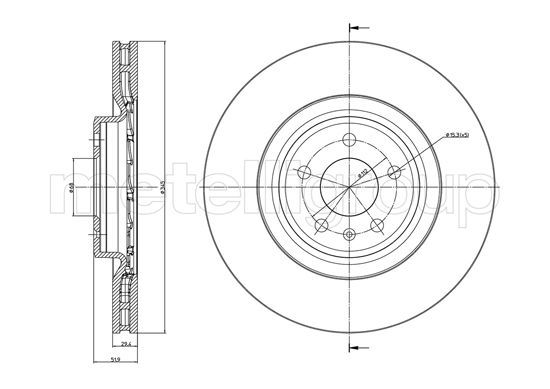 CIFAM 800-1247C Brake Disc