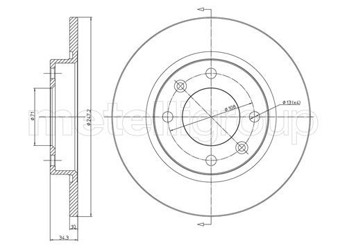 CIFAM 800-217 Brake Disc