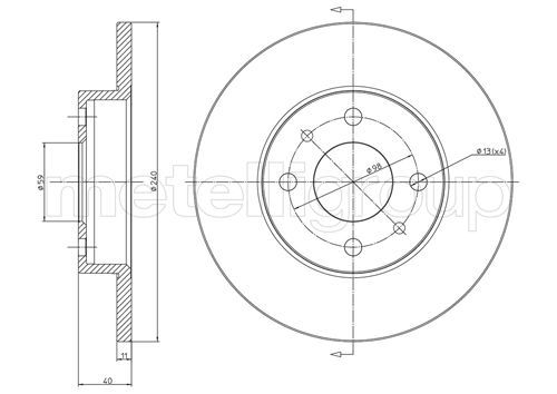 CIFAM 800-232C Brake Disc