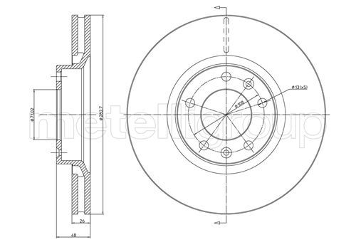 CIFAM 800-295 Brake Disc