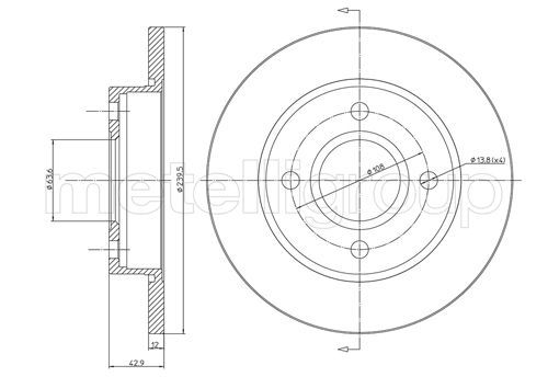 CIFAM 800-377 Brake Disc