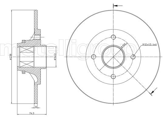 CIFAM 800-384 Brake Disc