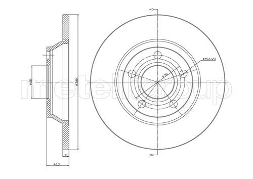 CIFAM 800-392C Brake Disc