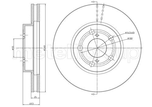 CIFAM 800-512C Brake Disc