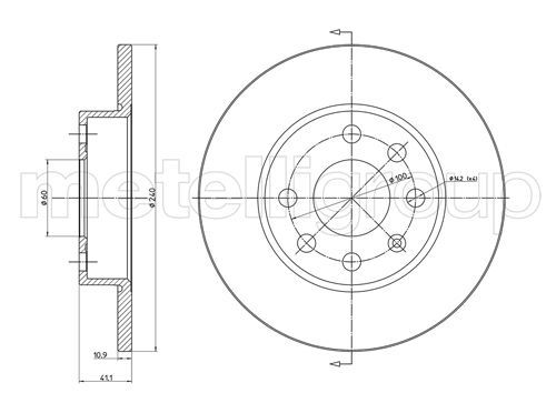 CIFAM 800-568C Brake Disc