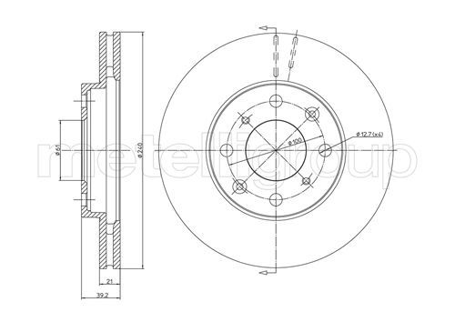 CIFAM 800-573 Brake Disc