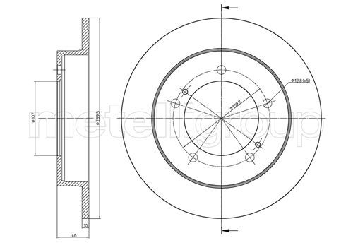 CIFAM 800-590 Brake Disc