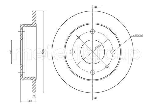 CIFAM 800-594 Brake Disc