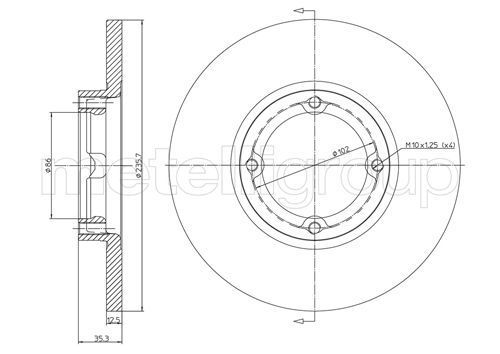 CIFAM 800-597C Brake Disc