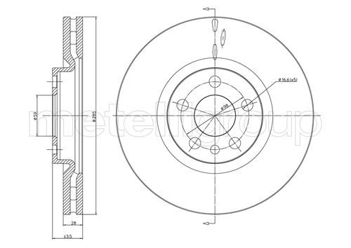 CIFAM 800-615C Brake Disc