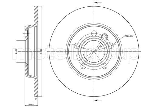 CIFAM 800-657 Brake Disc