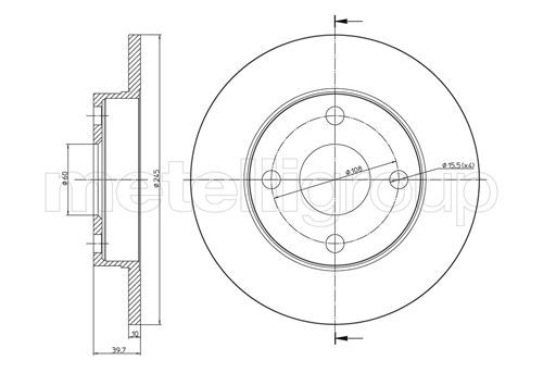 CIFAM 800-658 Brake Disc