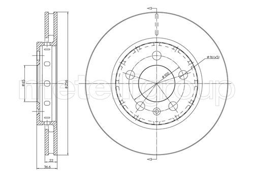 CIFAM 800-695C Brake Disc