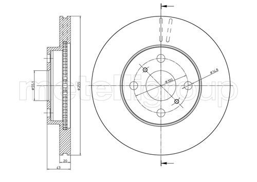 CIFAM 800-717C Brake Disc