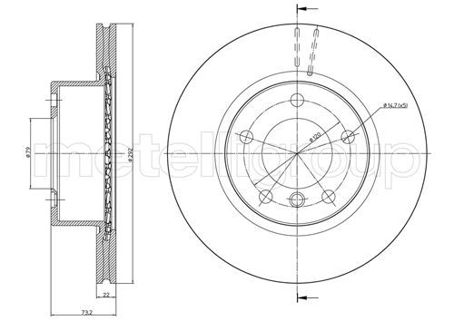 CIFAM 800-811C Brake Disc