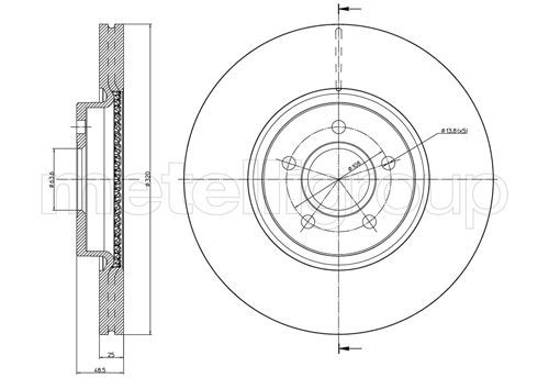 CIFAM 800-892C Brake Disc