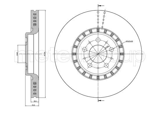 CIFAM 800-974C Brake Disc