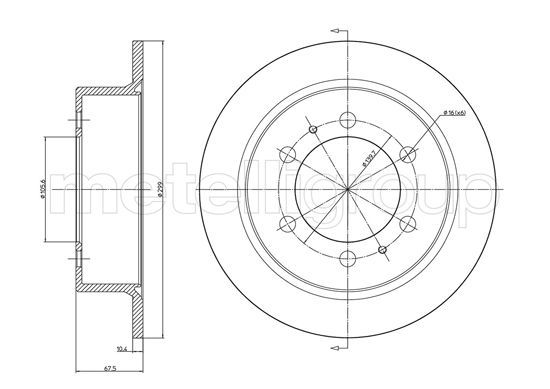 CIFAM 800-1034C Brake Disc