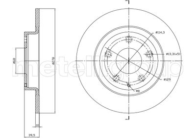 Brake Disc CIFAM 800-1757C