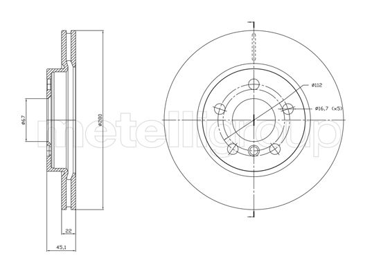 CIFAM 800-1770C Brake Disc