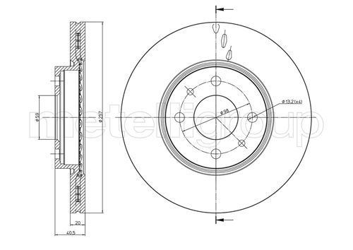 CIFAM 800-231C Brake Disc