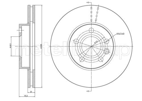 CIFAM 800-403C Brake Disc