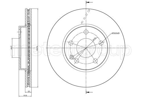 CIFAM 800-831C Brake Disc