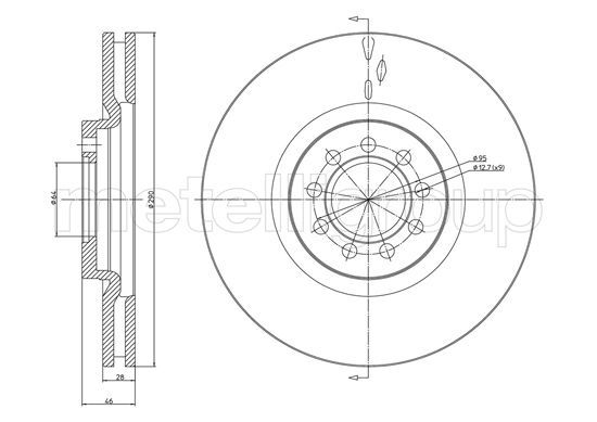 CIFAM 800-914C Brake Disc