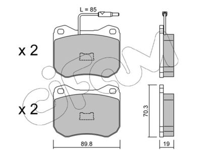 Brake Pad Set, disc brake CIFAM 822-021-0