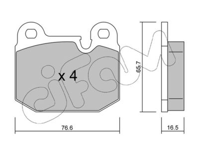 Brake Pad Set, disc brake CIFAM 822-027-0