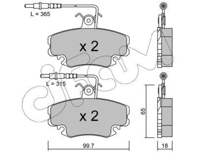 Brake Pad Set, disc brake CIFAM 822-032-1