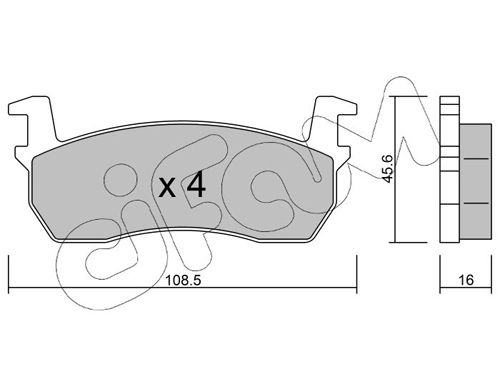 CIFAM 822-034-0 Brake Pad Set, disc brake