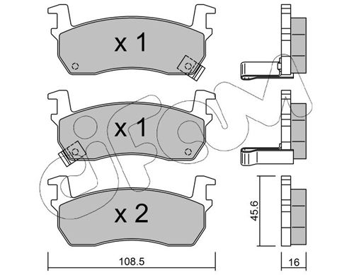 CIFAM 822-034-1 Brake Pad Set, disc brake