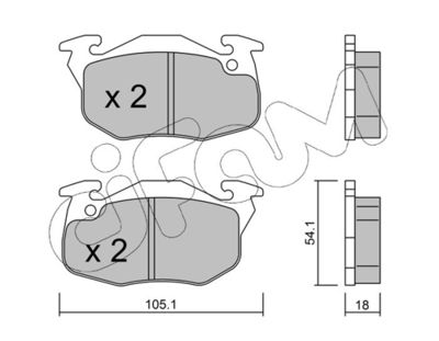 Brake Pad Set, disc brake CIFAM 822-037-5