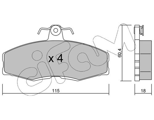 CIFAM 822-039-0 Brake Pad Set, disc brake