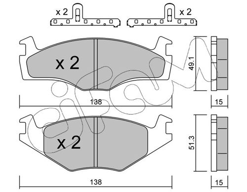 CIFAM 822-045-0K Brake Pad Set, disc brake