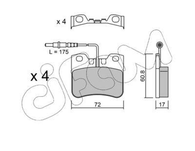 Brake Pad Set, disc brake CIFAM 822-060-0