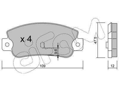 Brake Pad Set, disc brake CIFAM 822-063-0